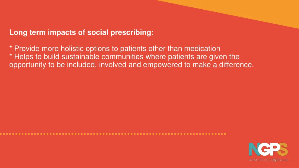 long term impacts of social prescribing