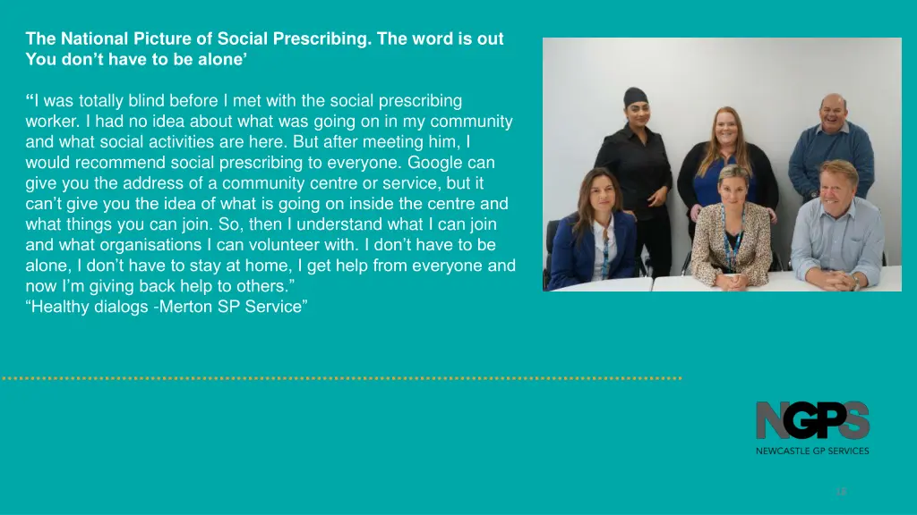 the national picture of social prescribing