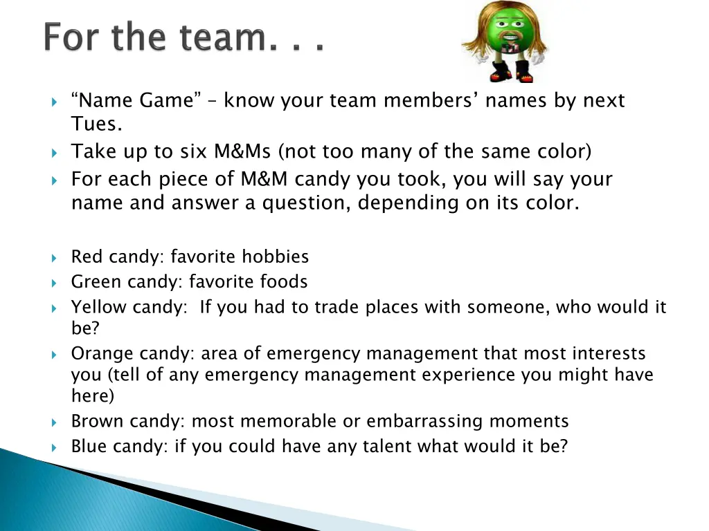 name game know your team members names by next