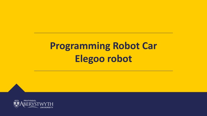 programming robot car elegoo robot