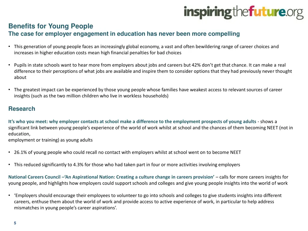 benefits for young people the case for employer