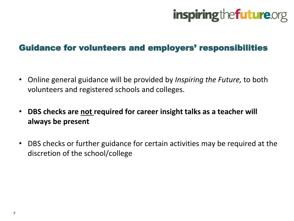 guidance for volunteers and employers