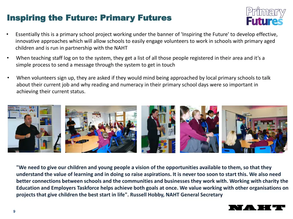 inspiring the future primary futures inspiring