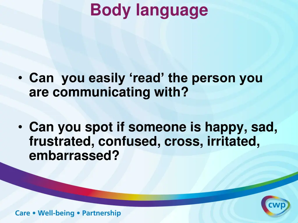 body language