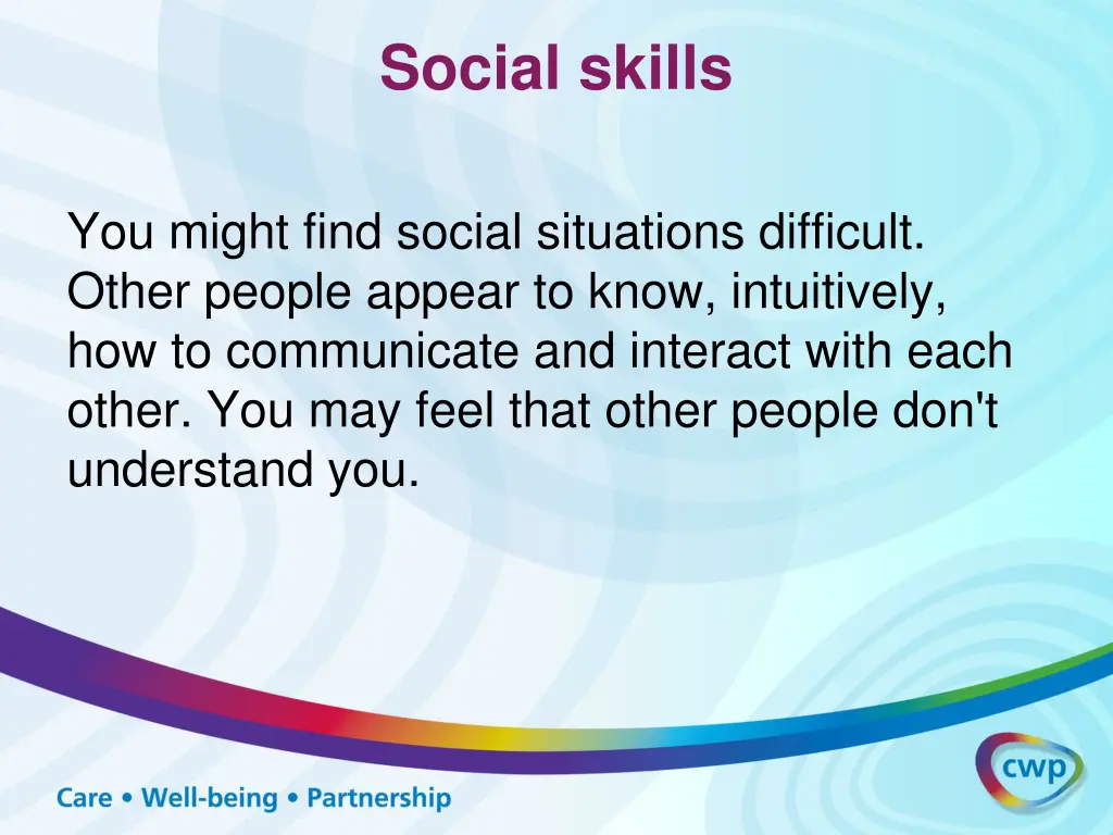 social skills 1