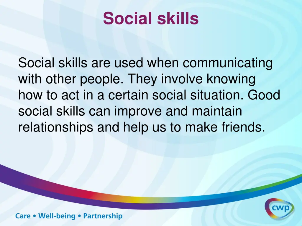 social skills