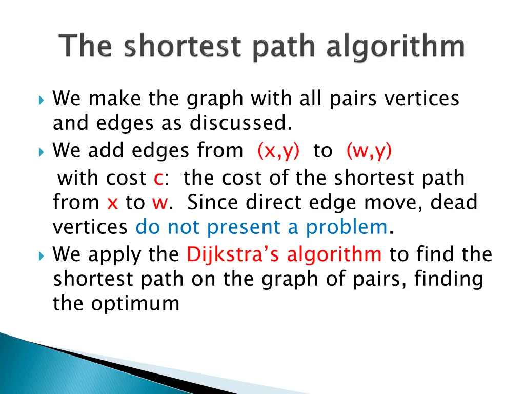 we make the graph with all pairs vertices