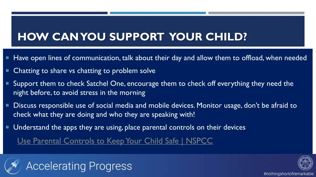 how can you support your child