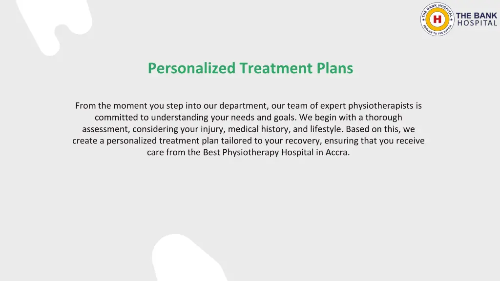 personalized treatment plans