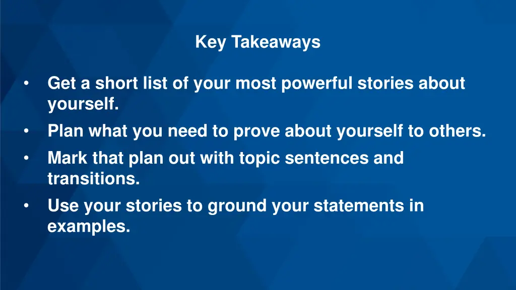 key takeaways