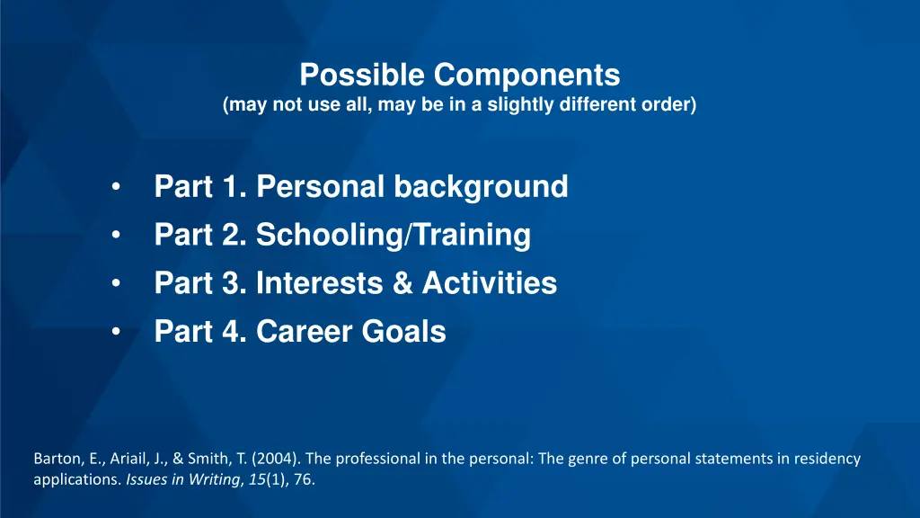 possible components