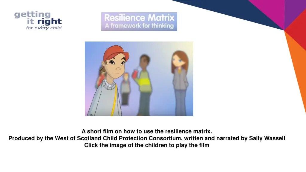 a short film on how to use the resilience matrix