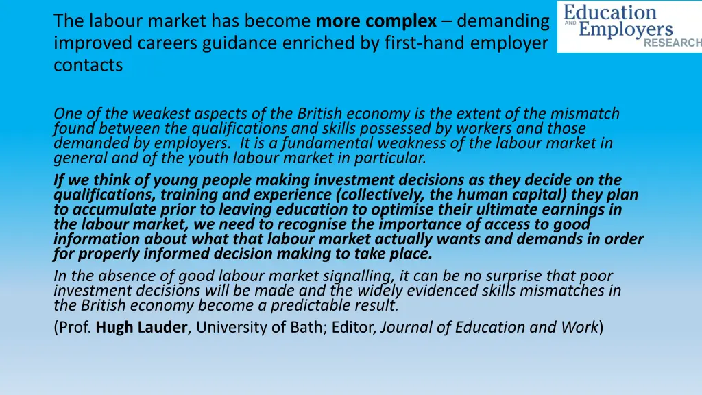 the labour market has become more complex