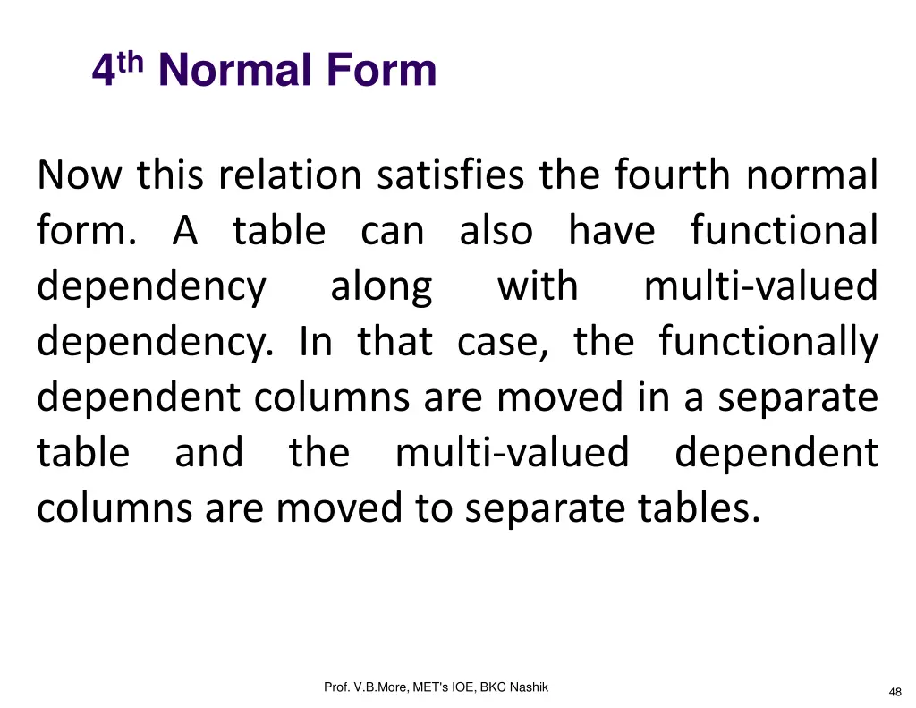 4 th normal form 5