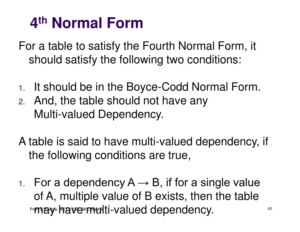 4 th normal form