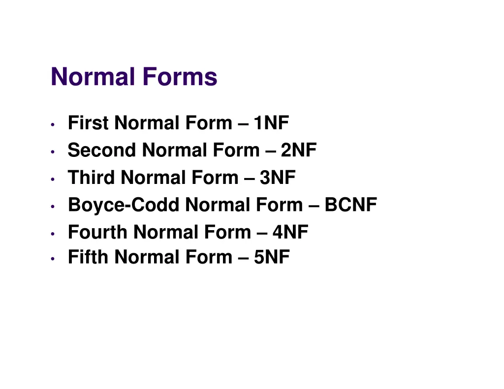 normal forms