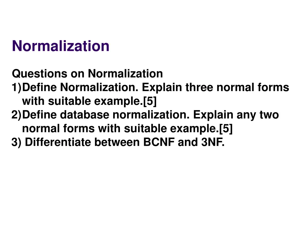 normalization 2