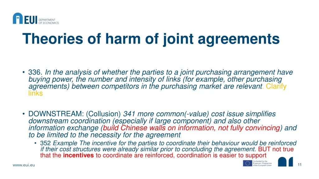 theories of harm of joint agreements 2