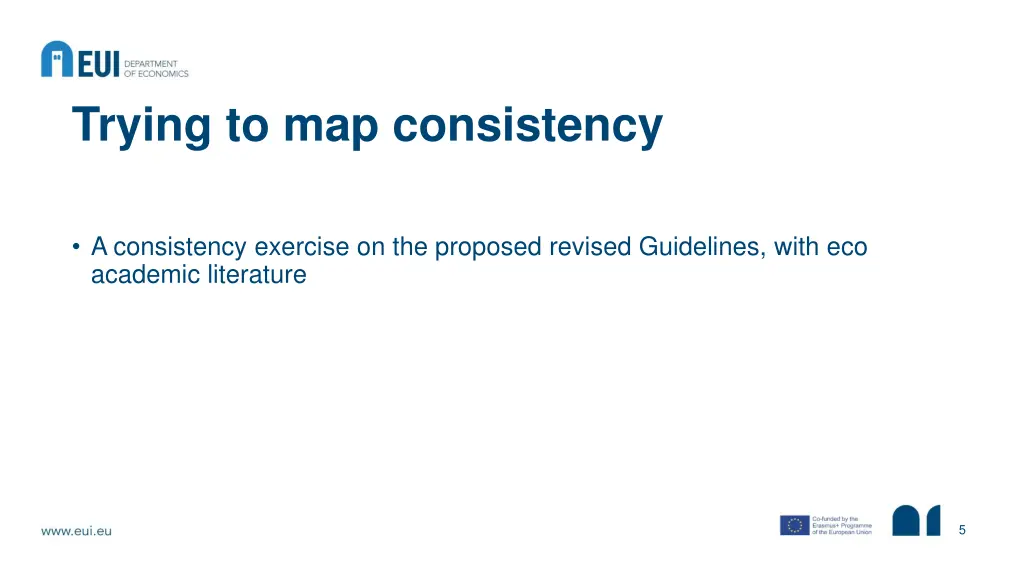 trying to map consistency