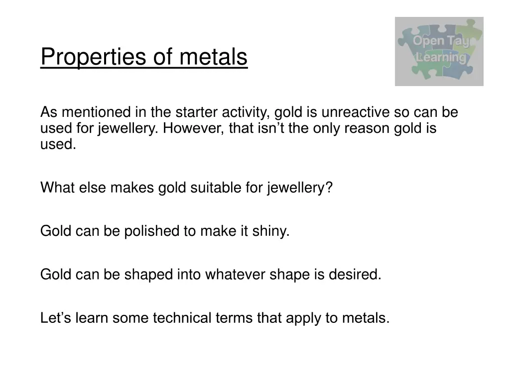 properties of metals