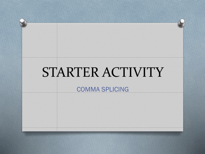 starter activity