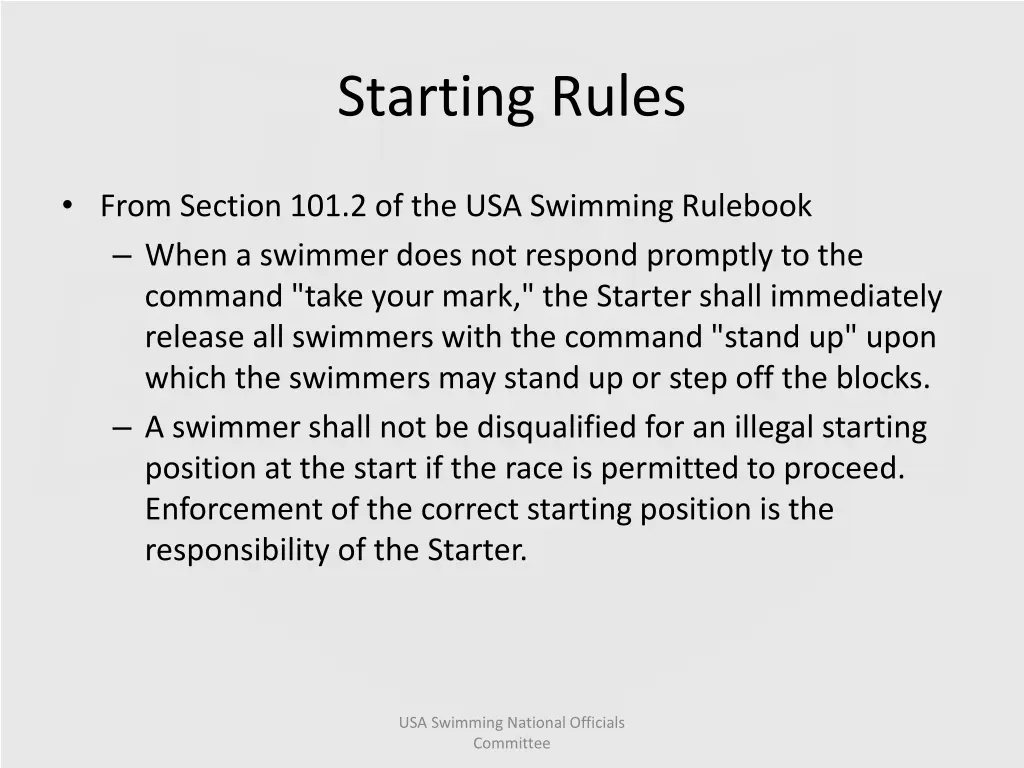 starting rules 1