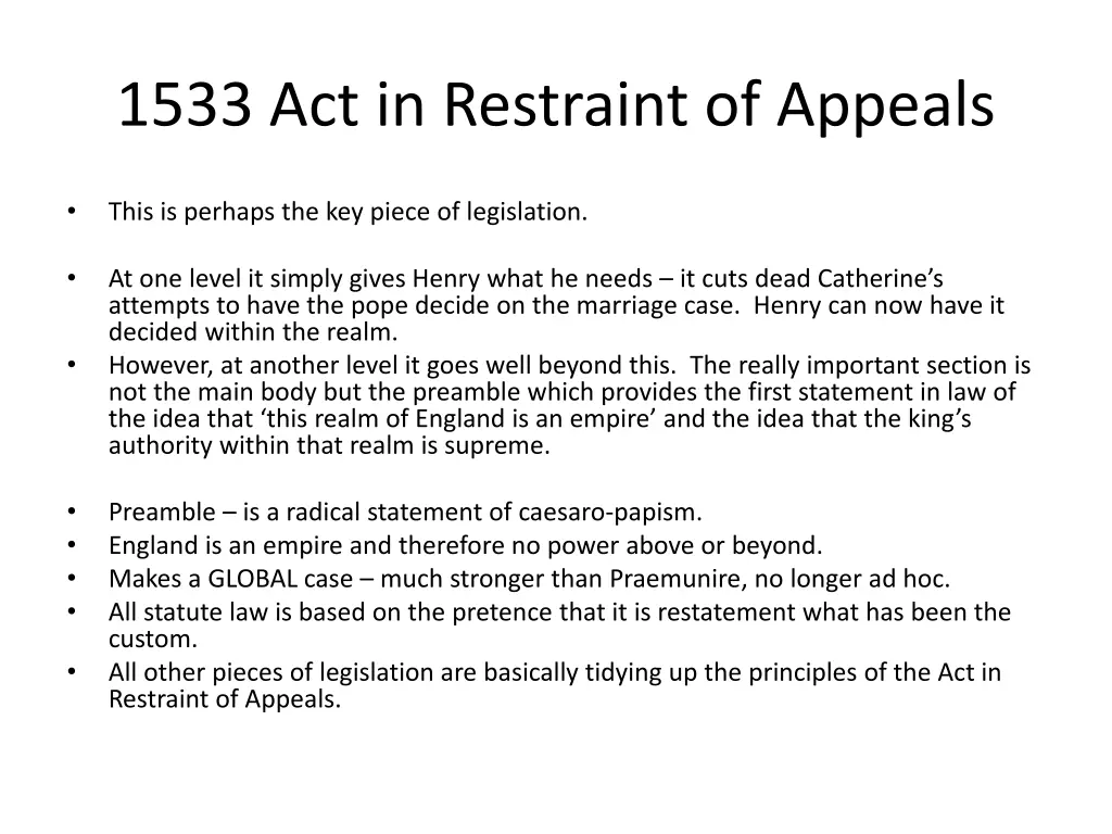 1533 act in restraint of appeals