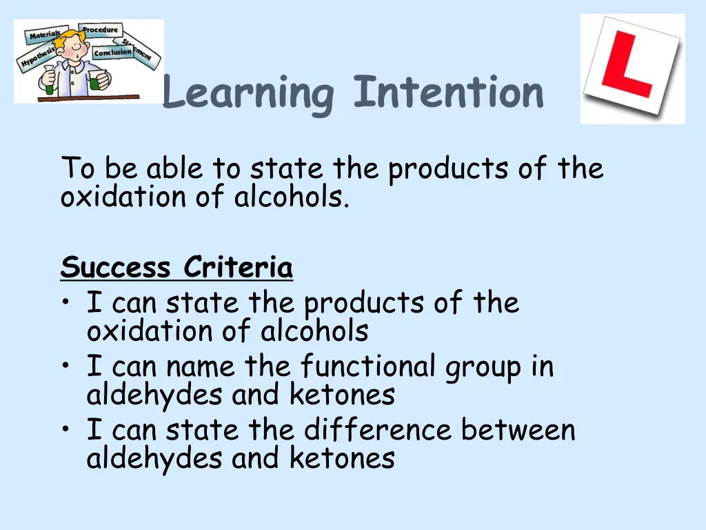 learning intention