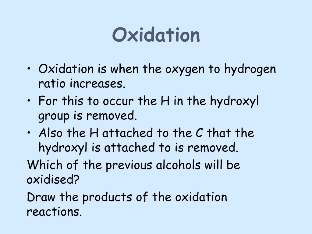 oxidation