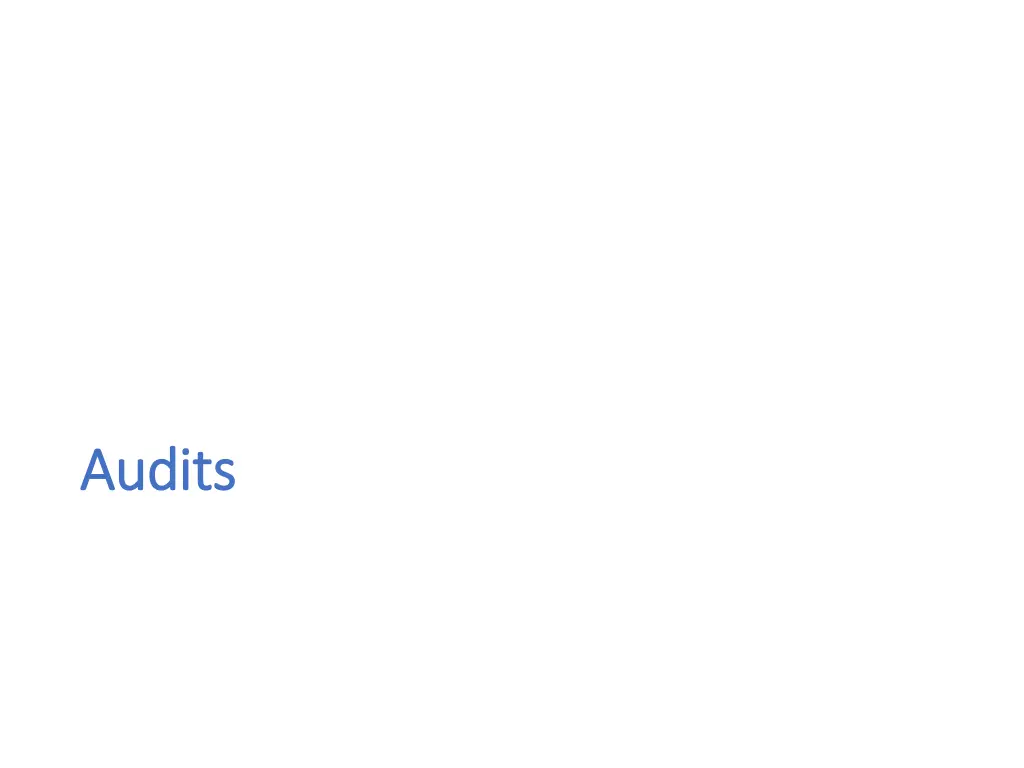 audits audits