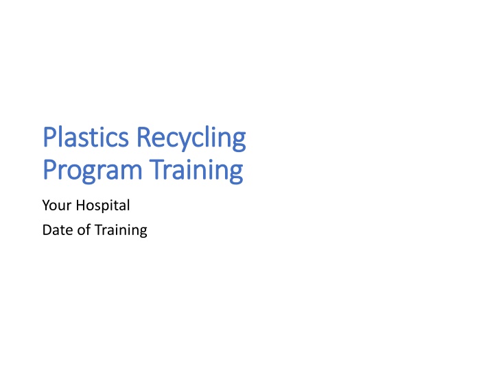 plastics recycling plastics recycling program