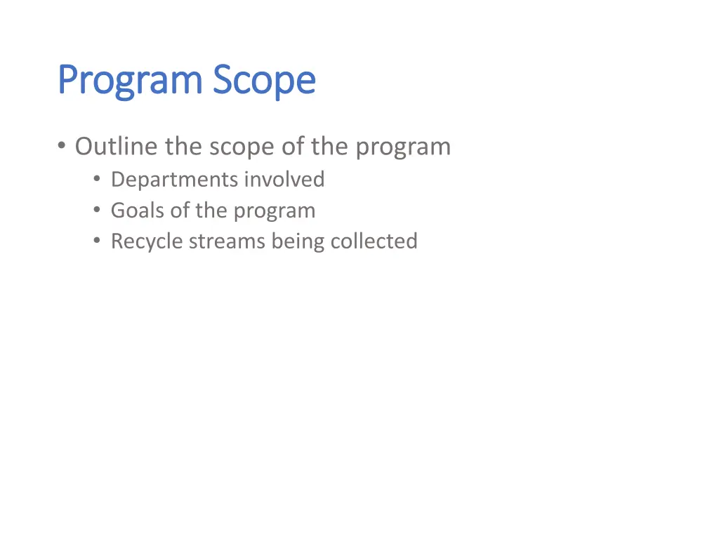 program scope program scope