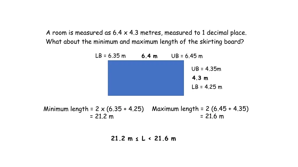 a room is measured as 6 4 x 4 3 metres measured 1