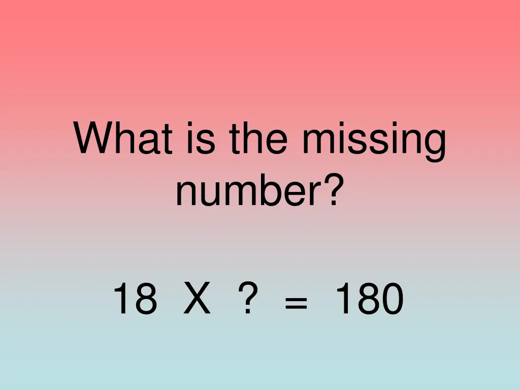 what is the missing number