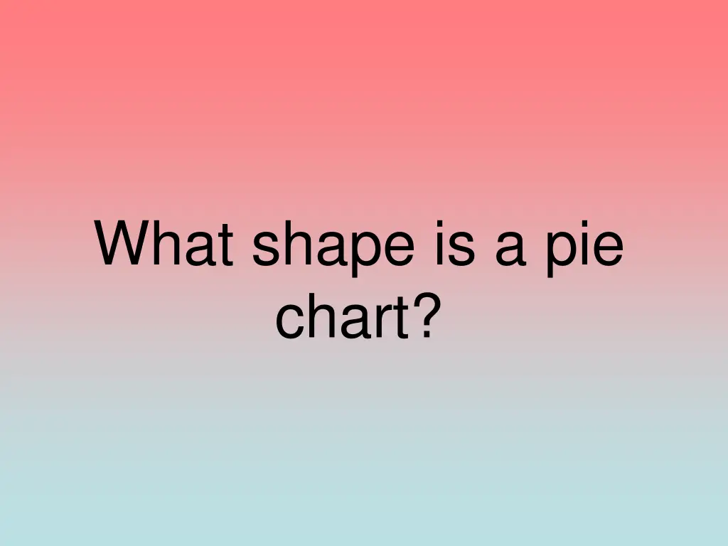 what shape is a pie chart