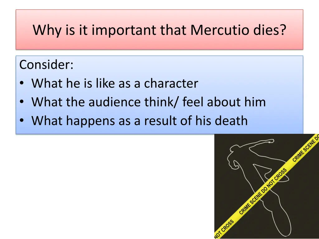 why is it important that mercutio dies