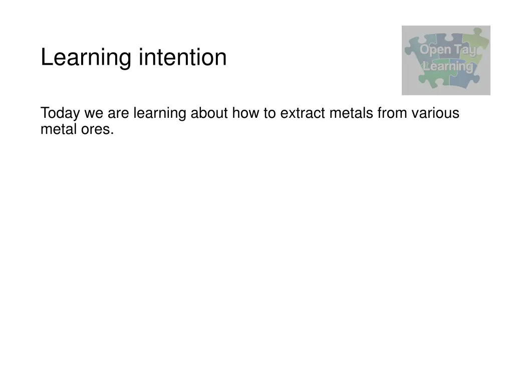 learning intention