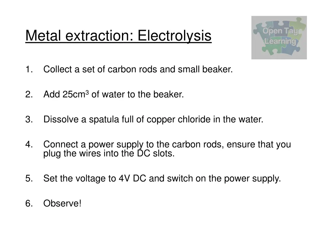 metal extraction electrolysis 1