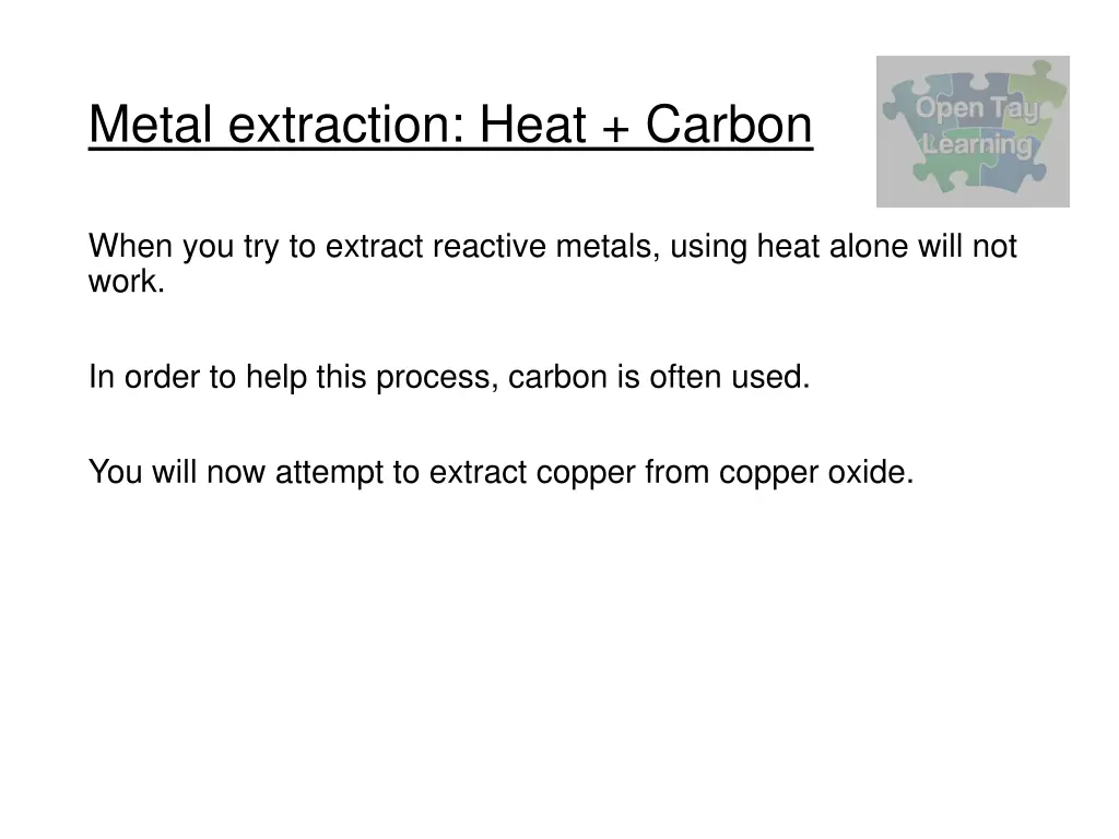 metal extraction heat carbon