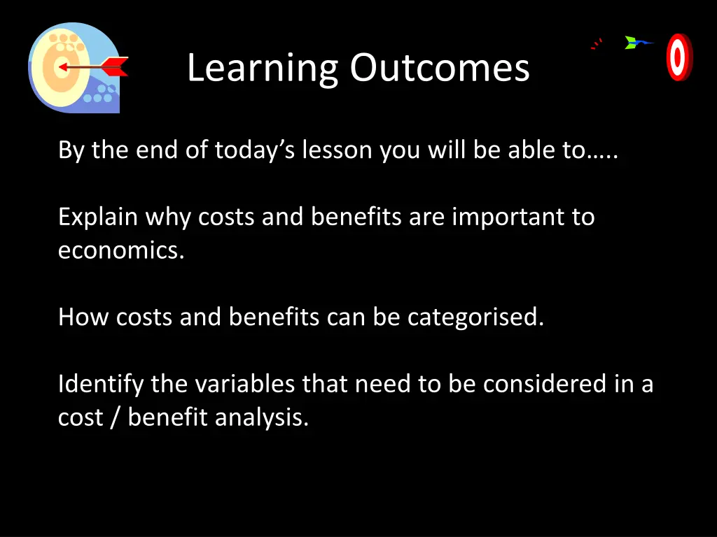 learning outcomes