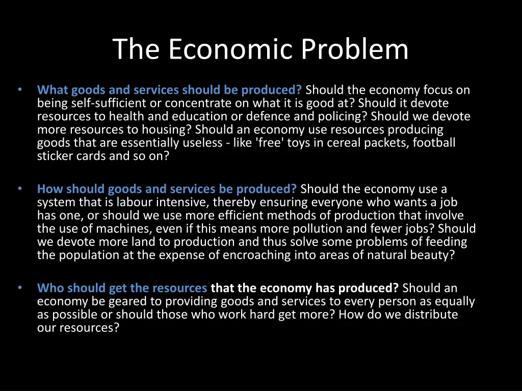 the economic problem 1