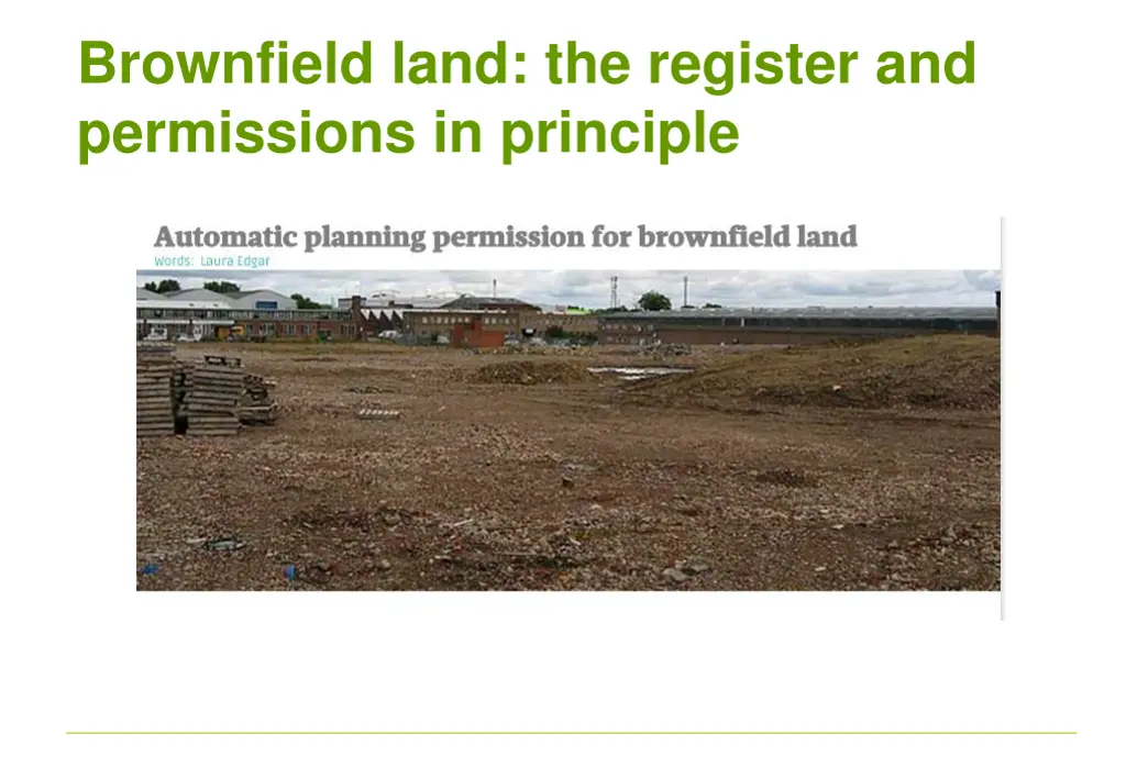 brownfield land the register and permissions