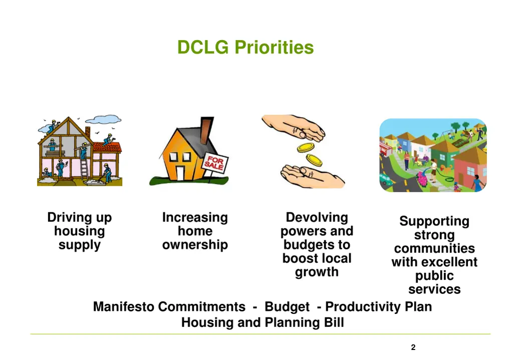 dclg priorities