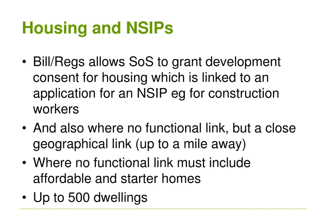 housing and nsips