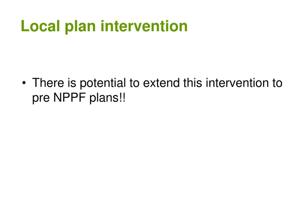 local plan intervention 1