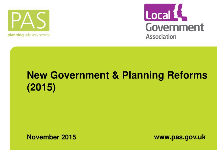 new government planning reforms 2015