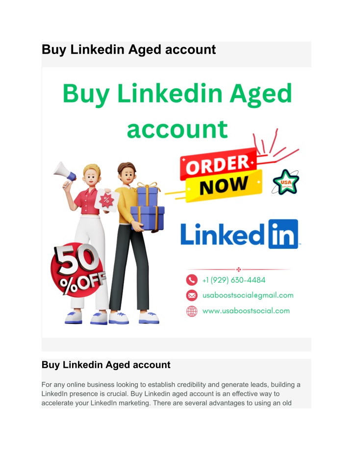 buy linkedin aged account