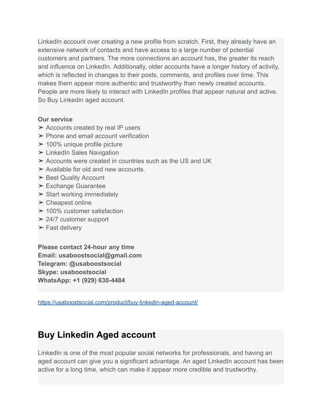 linkedin account over creating a new profile from