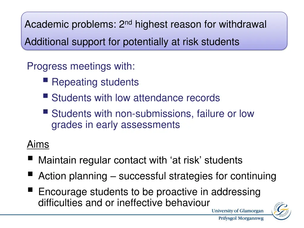 academic problems 2 nd highest reason