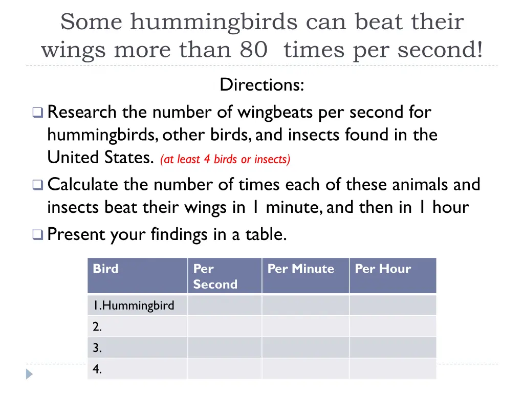 some hummingbirds can beat their wings more than